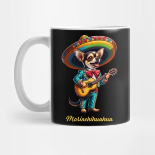 Mariachihuahua Funny Mariachi Chihuahua Traditional Guitar player Sombrero Mug